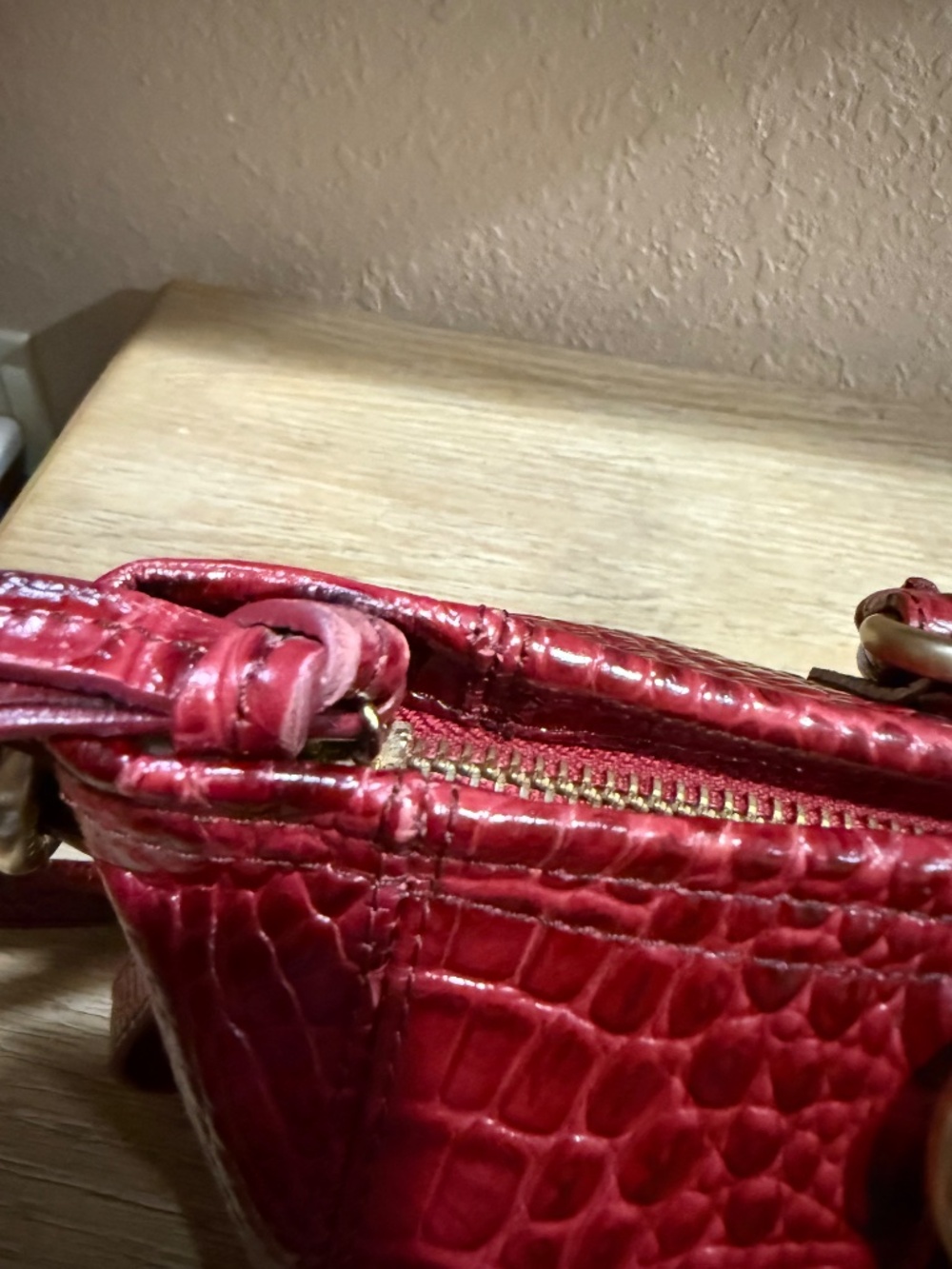 BRAHMIN Mini Arno Tote in Deep Red - Picture 12 of 12